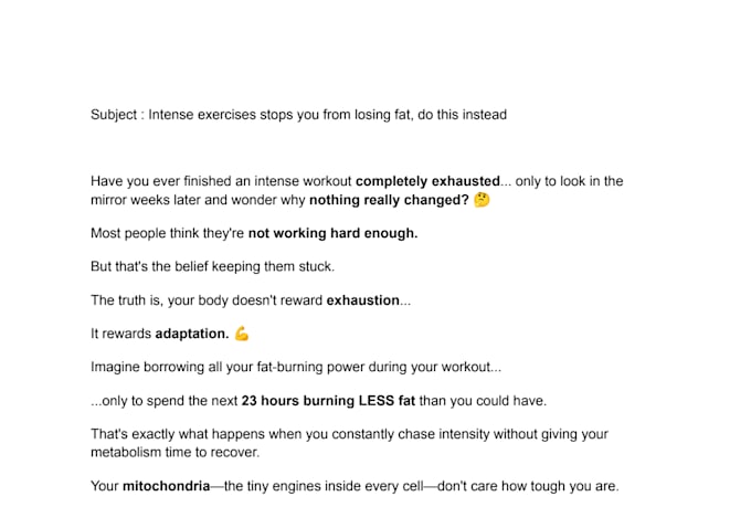 write converting fitness copy and help grow your business